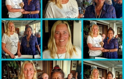Avgående President Jennie Koo lämnar över till inkommande President Charlotte Sjödin